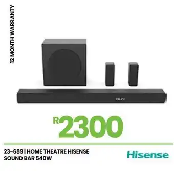 Fair Price Hisense home theatre sound bar 540w offer