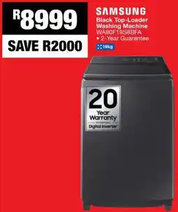 OK Furniture Samsung Black Top-Loader Washing Machine WA80F19S8BFA offer