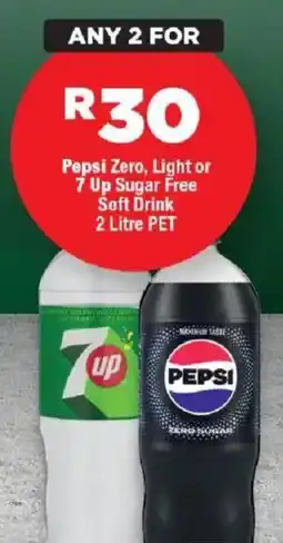 OK Foods Pepsi Zero, Light or 7 Up Sugar Free Soft Drink offer