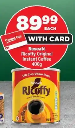 OK Foods Nescafé Ricoffy Original Instant Coffee offer