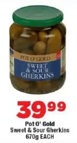 OK Foods Pot O' Gold Sweet & Sour Gherkins offer