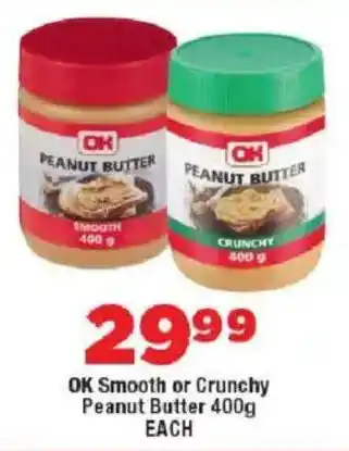 OK Foods OK Smooth or Crunchy Peanut Butter offer