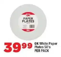 OK Foods OK White Paper Plates offer