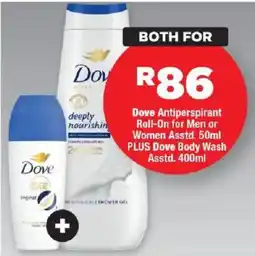 OK Foods Dove Antiperspirant Roll-On for Men or Women Plus Dove Body Wash offer
