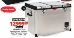 Checkers SnoMaster Dual Compartment Stainless Steel Portable Fridge/ Freezer offer