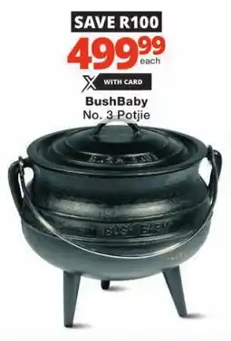 Checkers BushBaby No. 3 Potjie offer