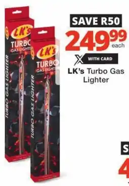 Checkers LK's Turbo Gas Lighter offer