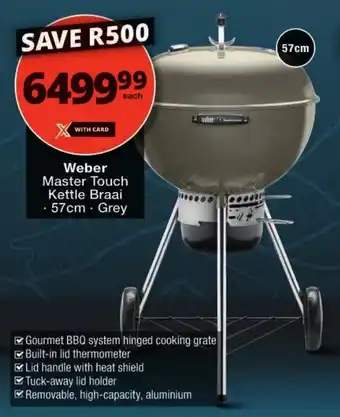 Checkers Weber Master Touch Kettle Braai offer