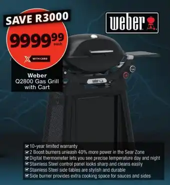Checkers Weber Q2800 Gas Grill with Cart offer