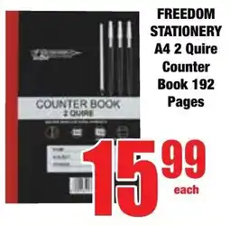 Boxer Superstores Freedom Stationery A4 2 Quire Counter Book 192 Pages offer