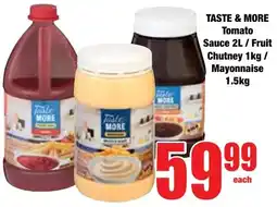 Boxer Superstores Taste & More Tomato Sauce/ Fruit Chutney/ Mayonnaise offer