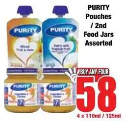 Boxer Superstores Purity Pouches/ 2nd Food Jars Assorted offer
