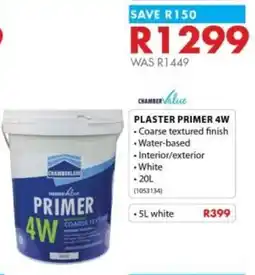 Chamberlain Chamber value plaster primer 4w offer
