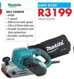 Chamberlain Makita belt sander offer