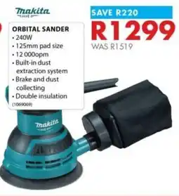 Chamberlain Makita orbital sander offer
