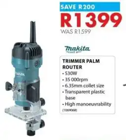 Chamberlain Makita trimmer palm router offer