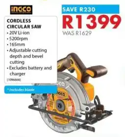 Chamberlain Ingco cordless circular saw offer