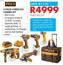 Chamberlain Ingco cordless combo kit offer