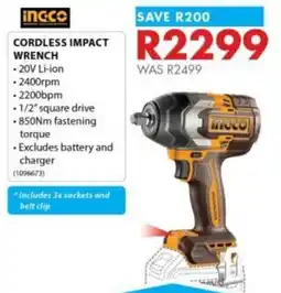 Chamberlain Ingco cordless impact wrench offer