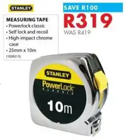 Chamberlain Stanley measuring tape offer