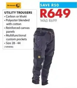 Chamberlain Utility trousers offer