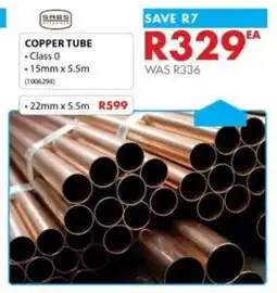 Chamberlain Sabs copper tube offer