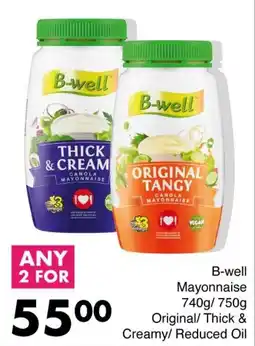 Save B-well Mayonnaise Original/ Thick & Creamy/ Reduced Oil offer