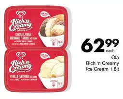 Save Ola Rich 'n Creamy Ice Cream offer