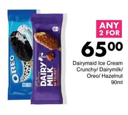 Save Dairymaid Ice Cream Crunchy/ Dairymilk/ Oreo/ Hazelnut offer