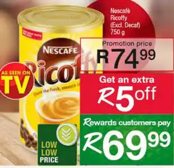 Spar Nescafe Ricoffy (Excl.Decaf) 750 g offer