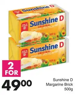 Save Sunshine D Margarine Brick offer