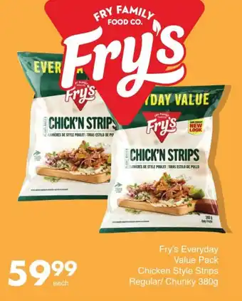 Save Fry's Everyday Value Pack Chicken Style Strips Regular/ Chunky offer