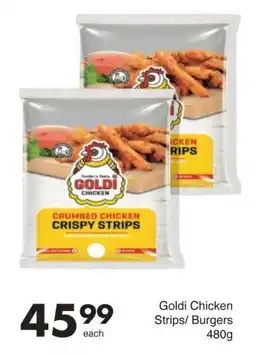 Save Goldi Chicken Strips/ Burgers offer