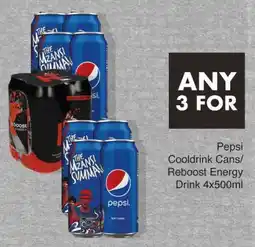Save Pepsi Cooldrink Cans/ Reboost Energy Drink offer
