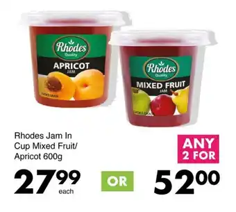 Save Rhodes Jam In Cup Mixed Fruit/ Apricot offer