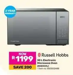 Game Russell Hobbs 30 L Electronic Microwave Oven (RHEM31L) offer