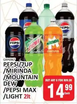 KitKat Cash and Carry Pepsi/7UP/Mirinda/Mountain Dew/Pepsi Max/Light 2lt offer