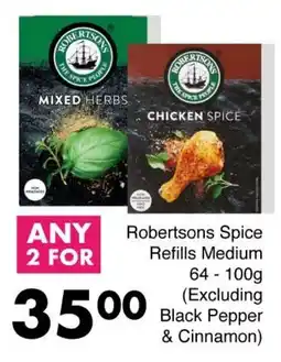Save Robertsons Spice Refills Medium offer