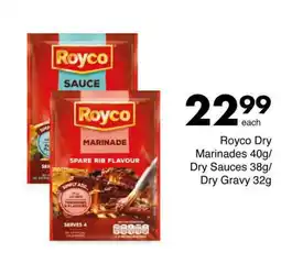 Save Royco Dry Marinades/ Dry Sauces/ Dry Gravy offer