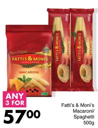 Save Fatti's & Moni's Macaroni/ Spaghetti offer