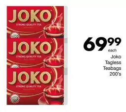 Save Joko Tagless Teabags offer