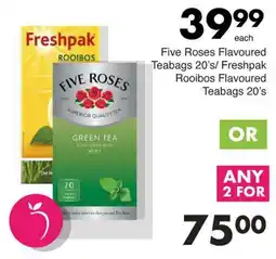 Save Five Roses Flavoured Teabags/ Freshpak Rooibos Flavoured Teabags 2 offer