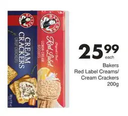 Save Bakers Red Label Creams/ Cream Crackers offer
