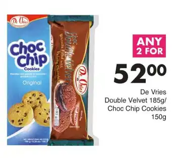 Save De Vries Double Velvet/ Choc Chip Cookies offer