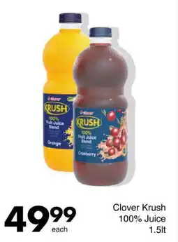 Save Clover Krush 100% Juice offer