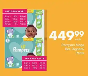Save Pampers Mega Box Diapers/ Pants offer