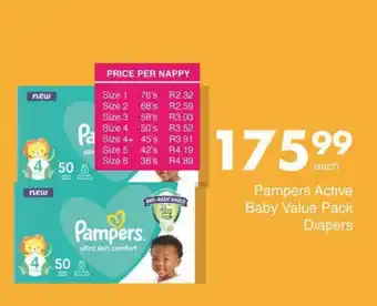 Save Pampers Active Baby Value Pack Diapers offer