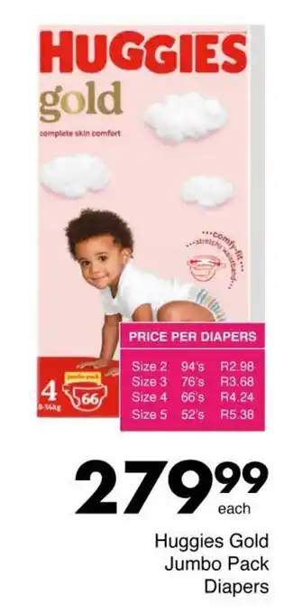 Save Huggies Gold Jumbo Pack Diapers offer