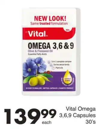 Save Vital Omega 3,6,9 Capsules offer