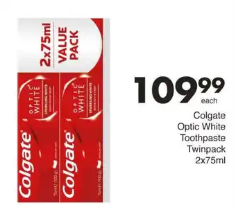 Save Colgate Optic White Toothpaste Twinpack offer